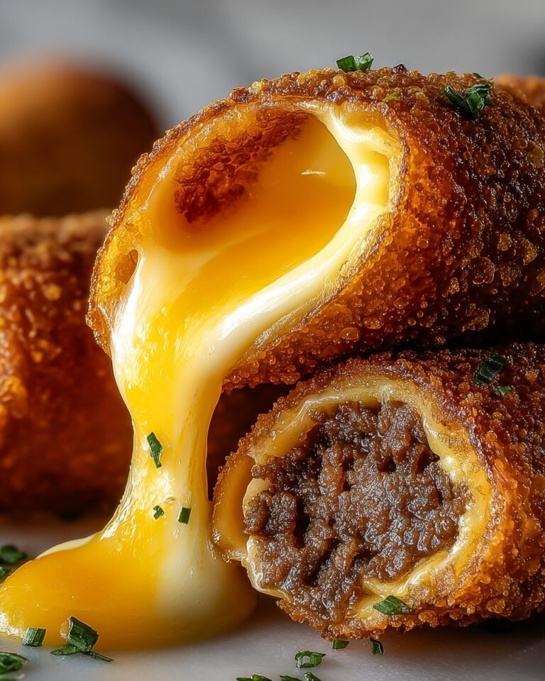 Crispy Cheeseburger Egg Rolls Recipe