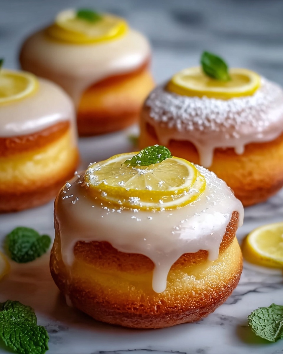 Lemon Cheesecake Filled Doughnuts Recipe - Recipe Image
