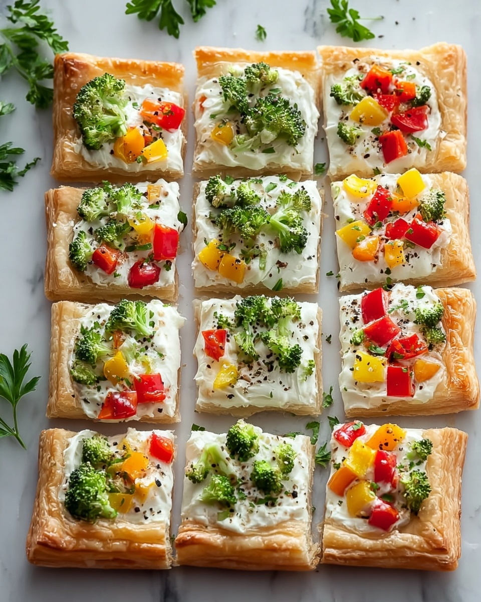 Crescent Roll Veggie Pizza with Cream Cheese Recipe - Recipe Image