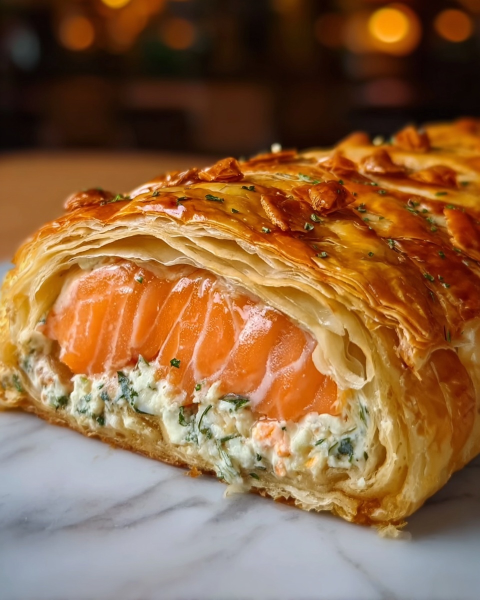 Salmon En Croute with Spinach and Dill Recipe - Recipe Image