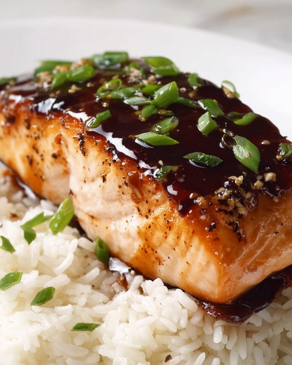 Maple Glazed Salmon with Almonds and Green Onions Recipe - Recipe Image