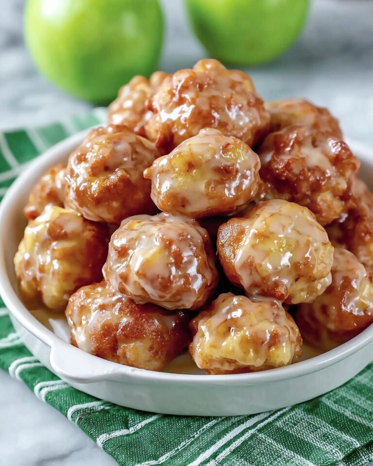 Baked Apple Fritters with Caramelized Glaze Recipe