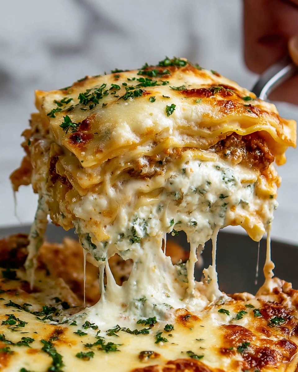 Chicken Lasagna with Spinach and Creamy Herb Sauce Recipe - Recipe Image