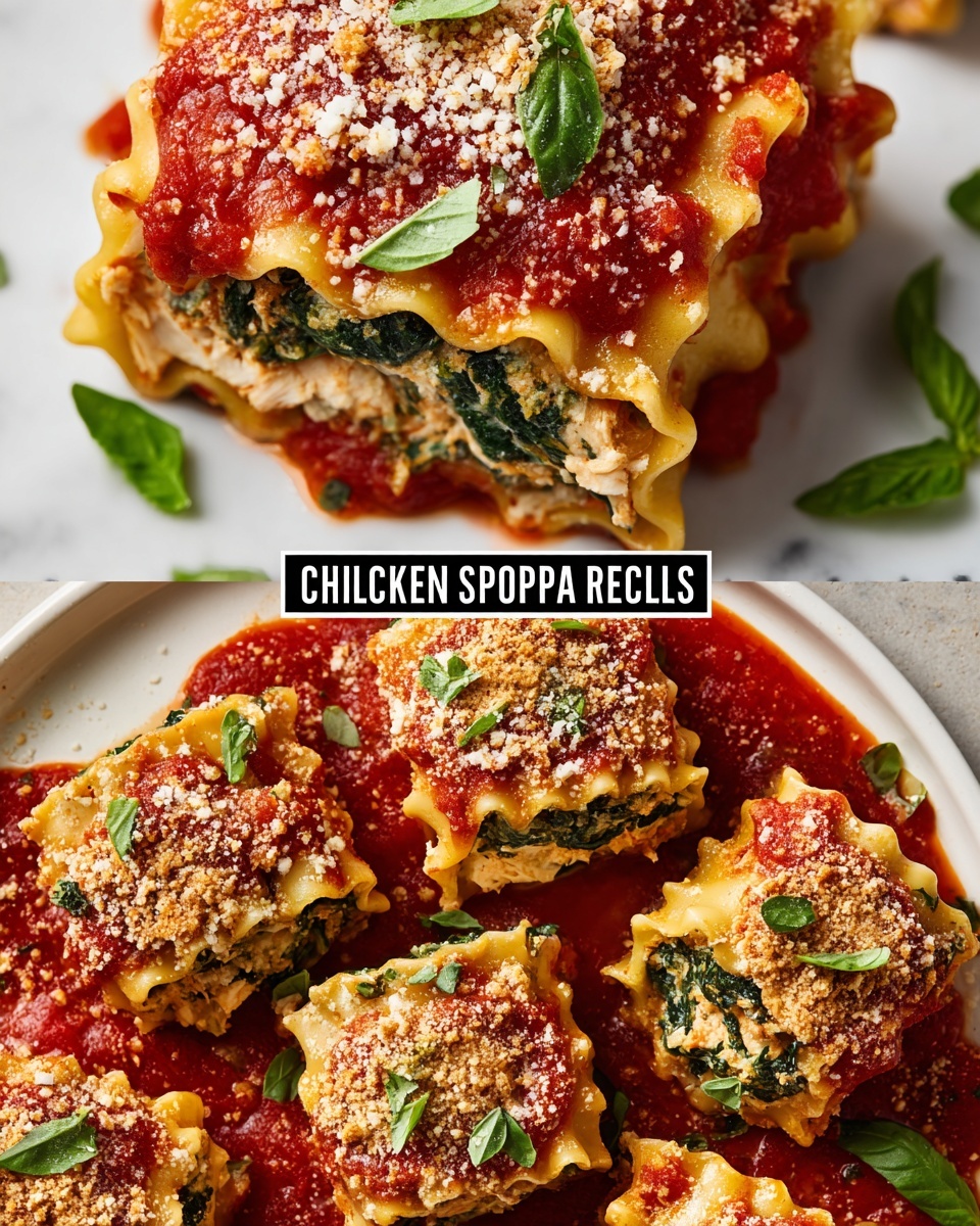 Chicken Spinach Lasagna Roll-Ups Recipe - Recipe Image