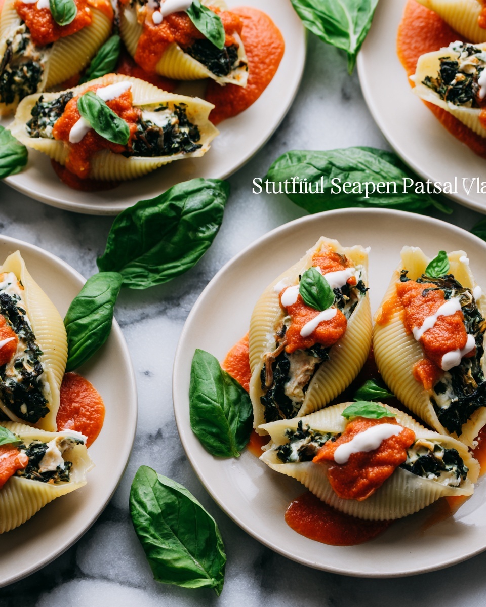 Vegetarian Stuffed Pasta Shells Recipe - Recipe Image
