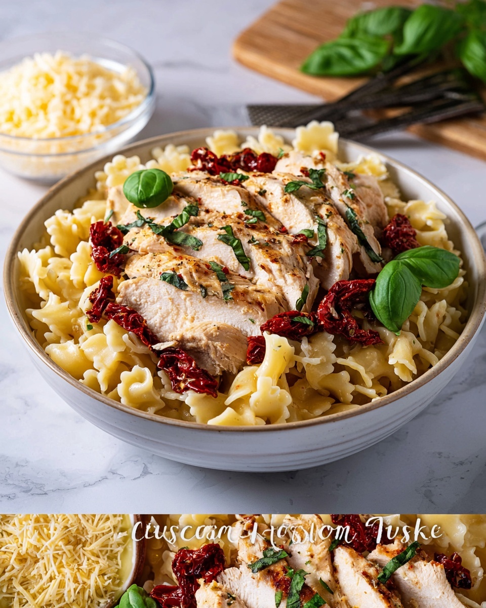Tuscan Chicken Pasta Recipe - Recipe Image
