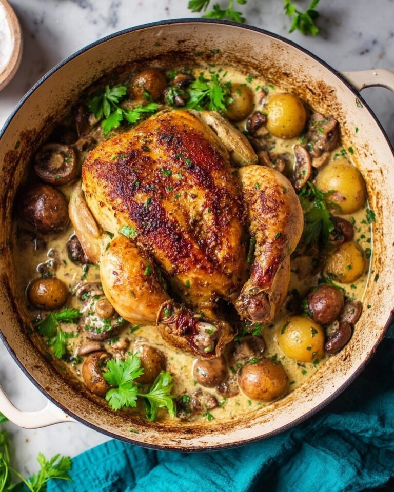 Creamy Lemon and Herb Pot Roasted Chicken Recipe