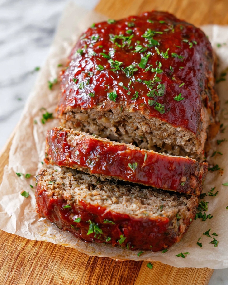 Classic Homemade Meatloaf with Tomato Glaze Recipe - Recipe Image