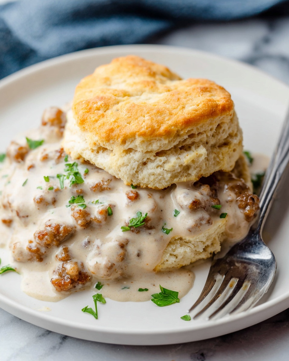 Biscuits and Sausage Gravy Recipe - Recipe Image