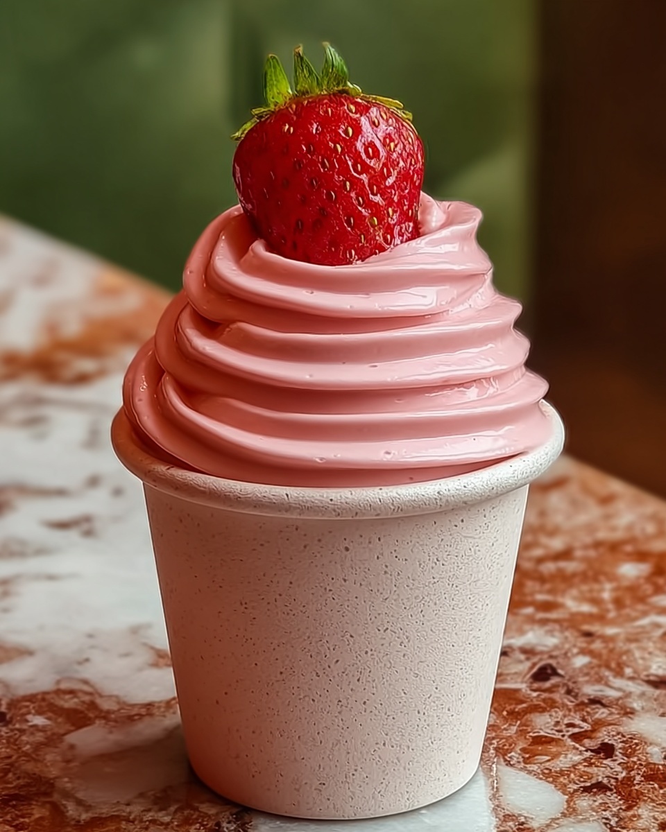 Strawberry Dole Whip: A Refreshing Tropical Treat Recipe - Recipe Image