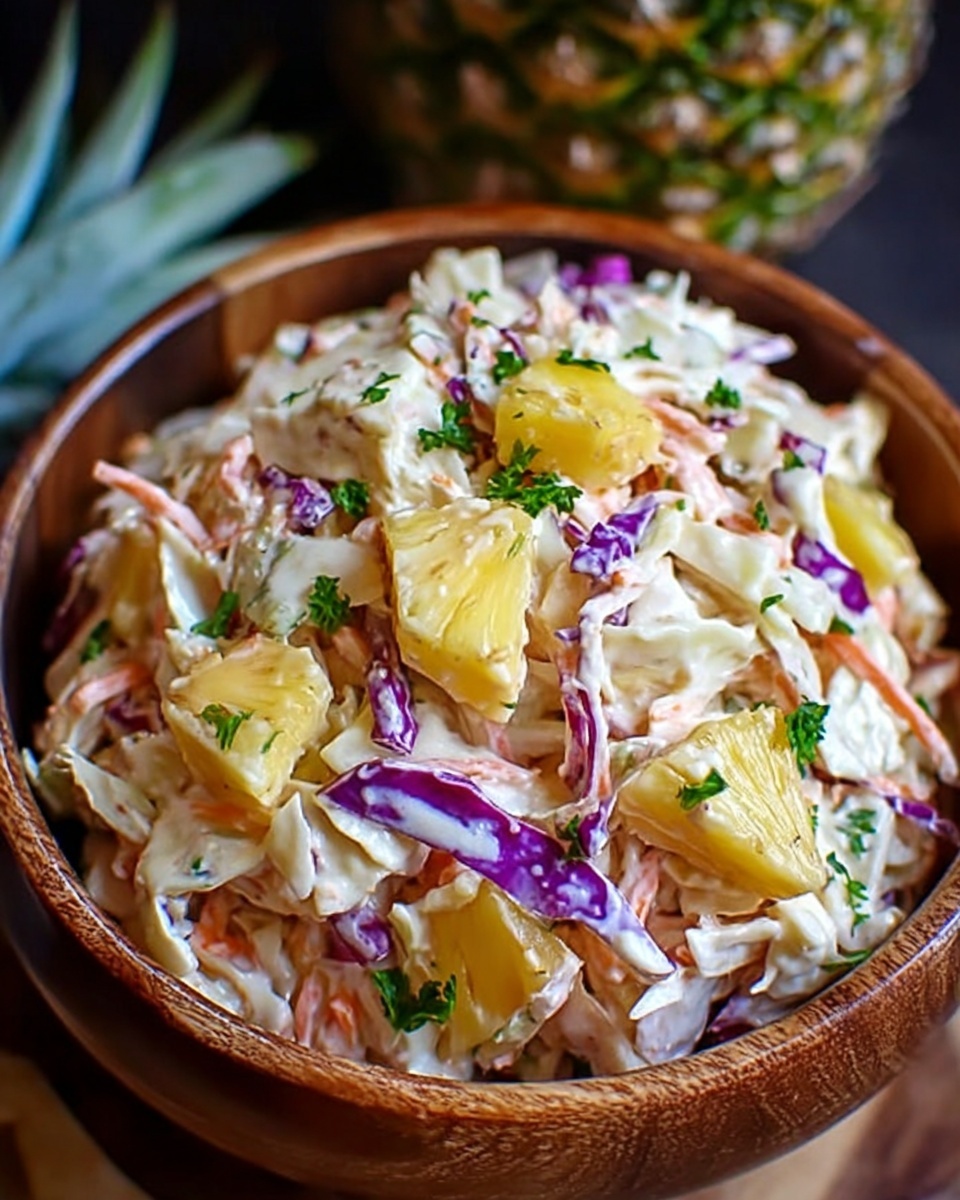 Hawaiian Pineapple Coleslaw – A Sweet and Tangy Twist on a Classic Recipe - Recipe Image