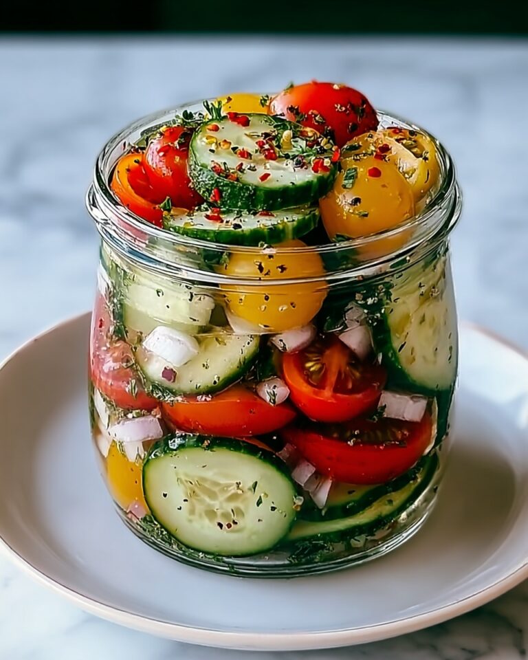 Fresh & Flavorful Marinated Cucumber, Onion, and Tomato Salad Recipe