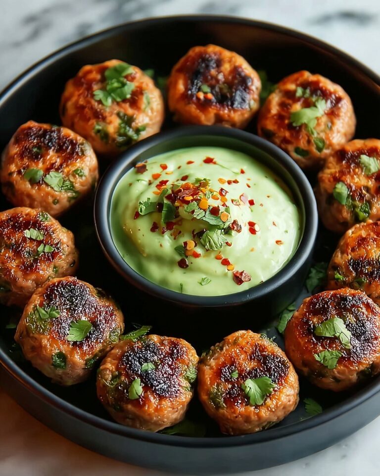 Salmon Meatballs with Creamy Avocado Sauce Recipe