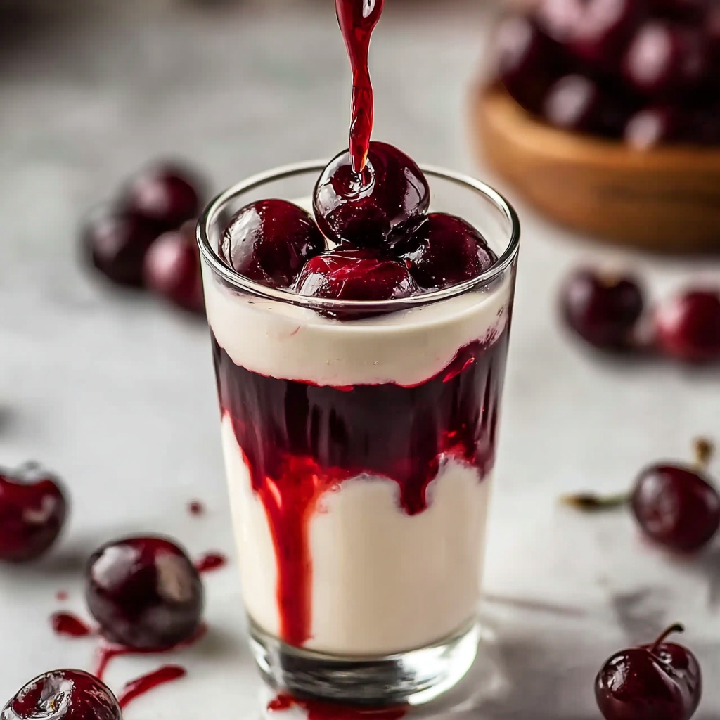 Creamy Cherry Mocktail Recipe – A Non-Alcoholic Twist on a Classic Recipe - Recipe Image