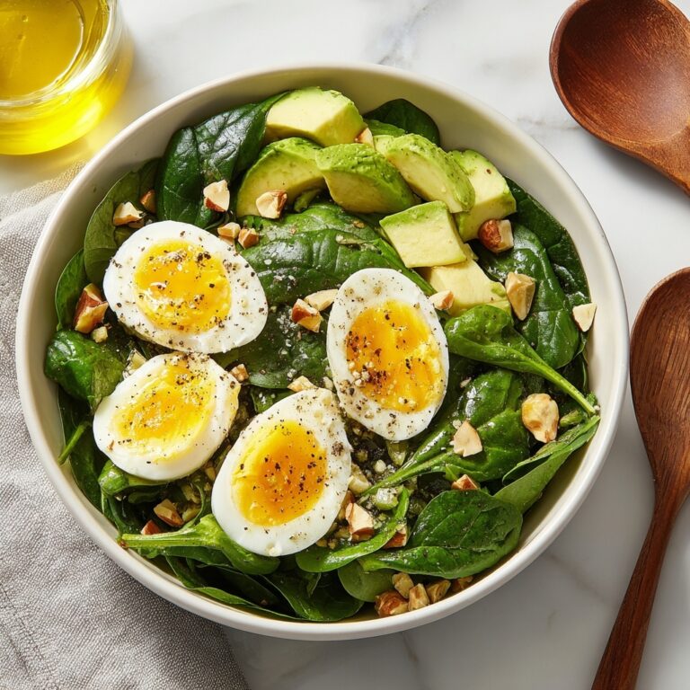 Avocado, Egg & Spinach Salad Recipe