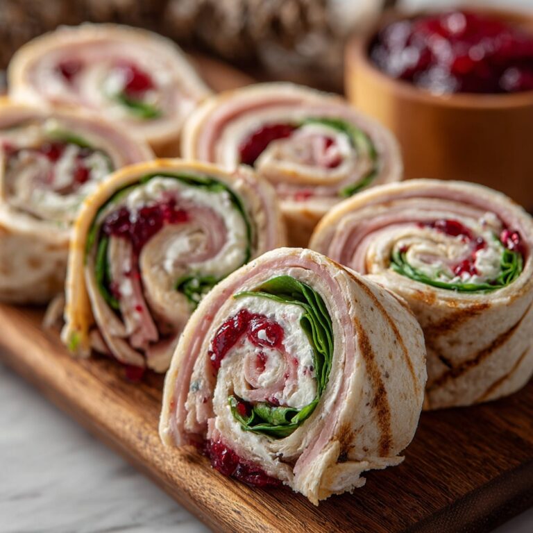 Turkey Cranberry Spinach Pinwheels Recipe