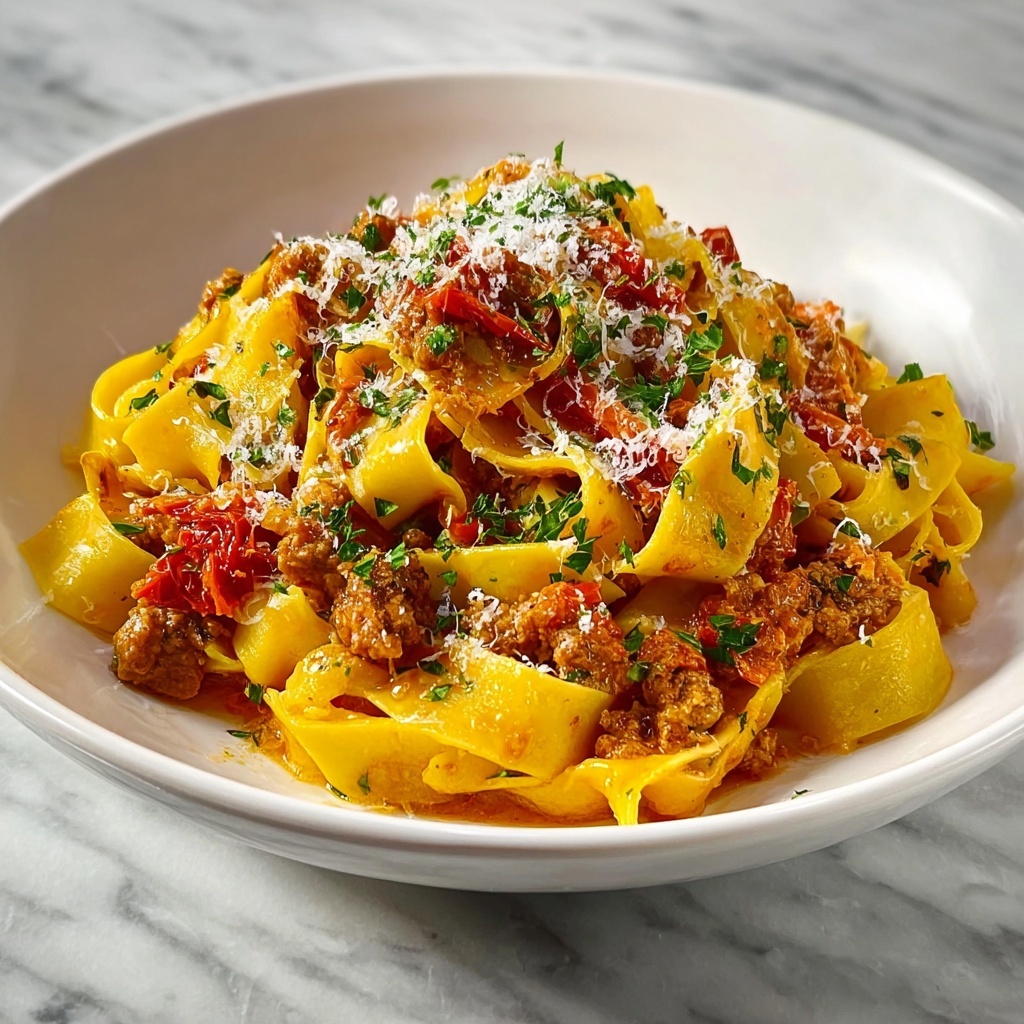 Creamy Calabrian Chili Pappardelle with Sausage and Fennel Recipe - Recipe Image