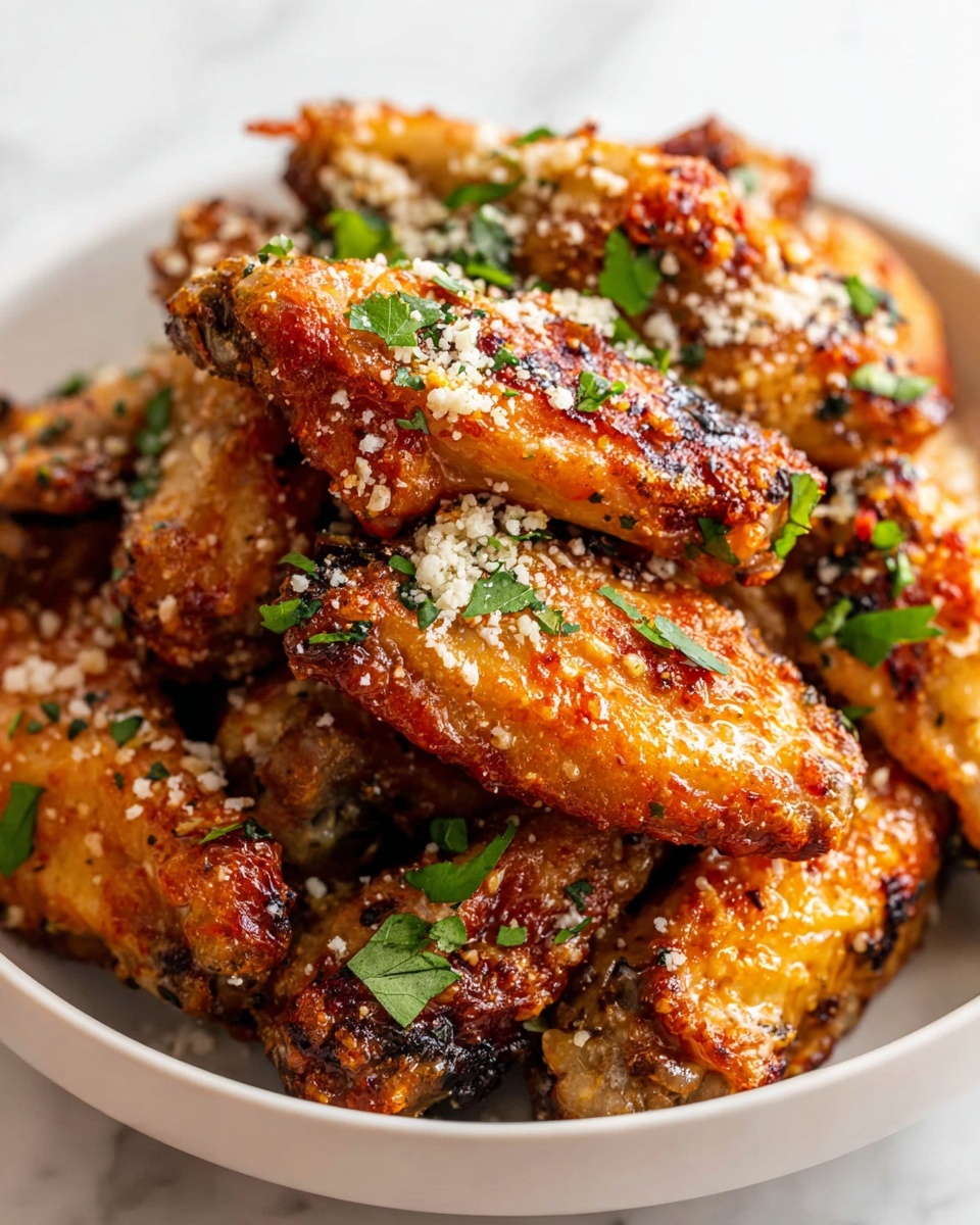 Crispy Baked Parmesan Chicken Wings Recipe - Recipe Image