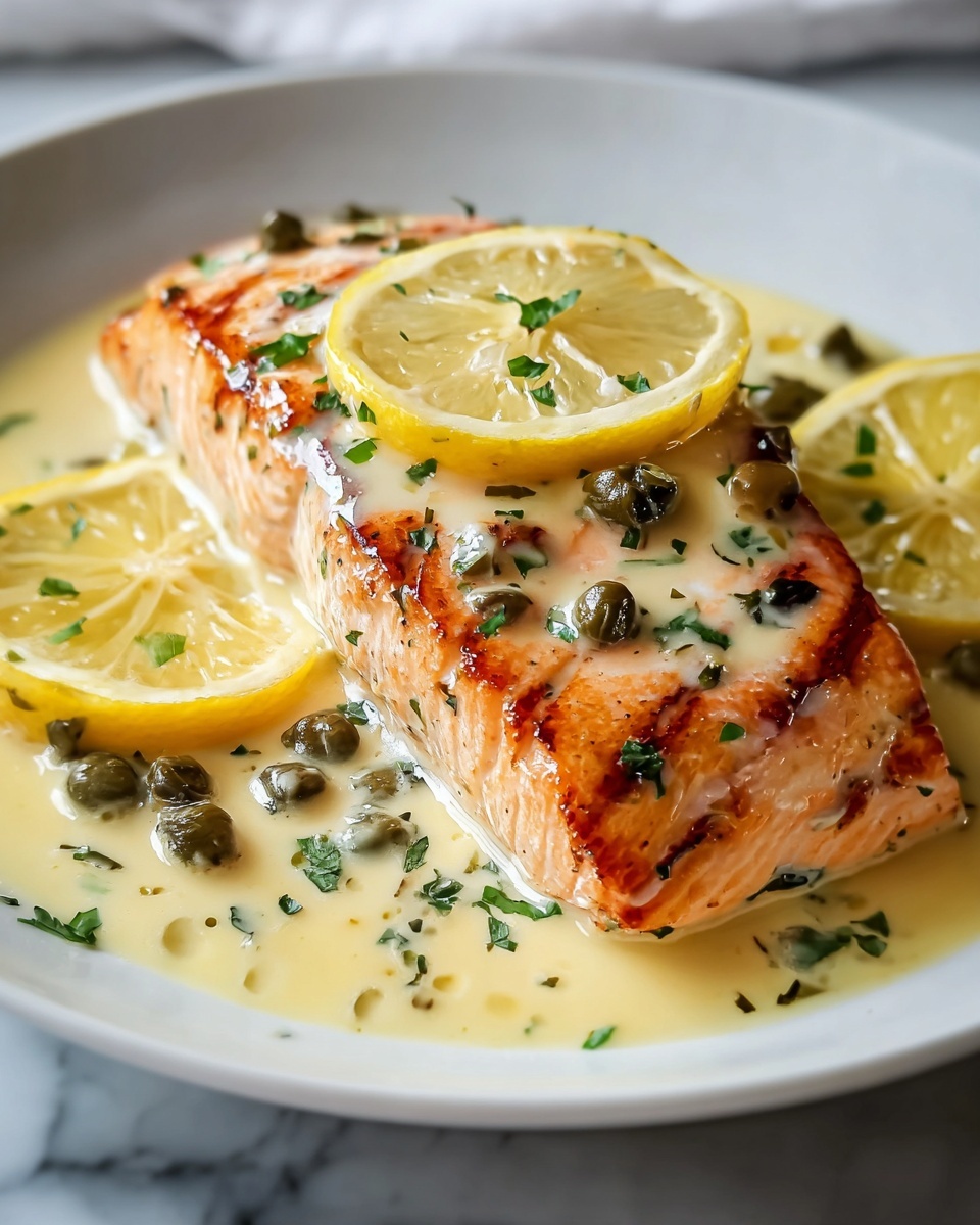 Creamy Salmon Piccata Recipe - Recipe Image