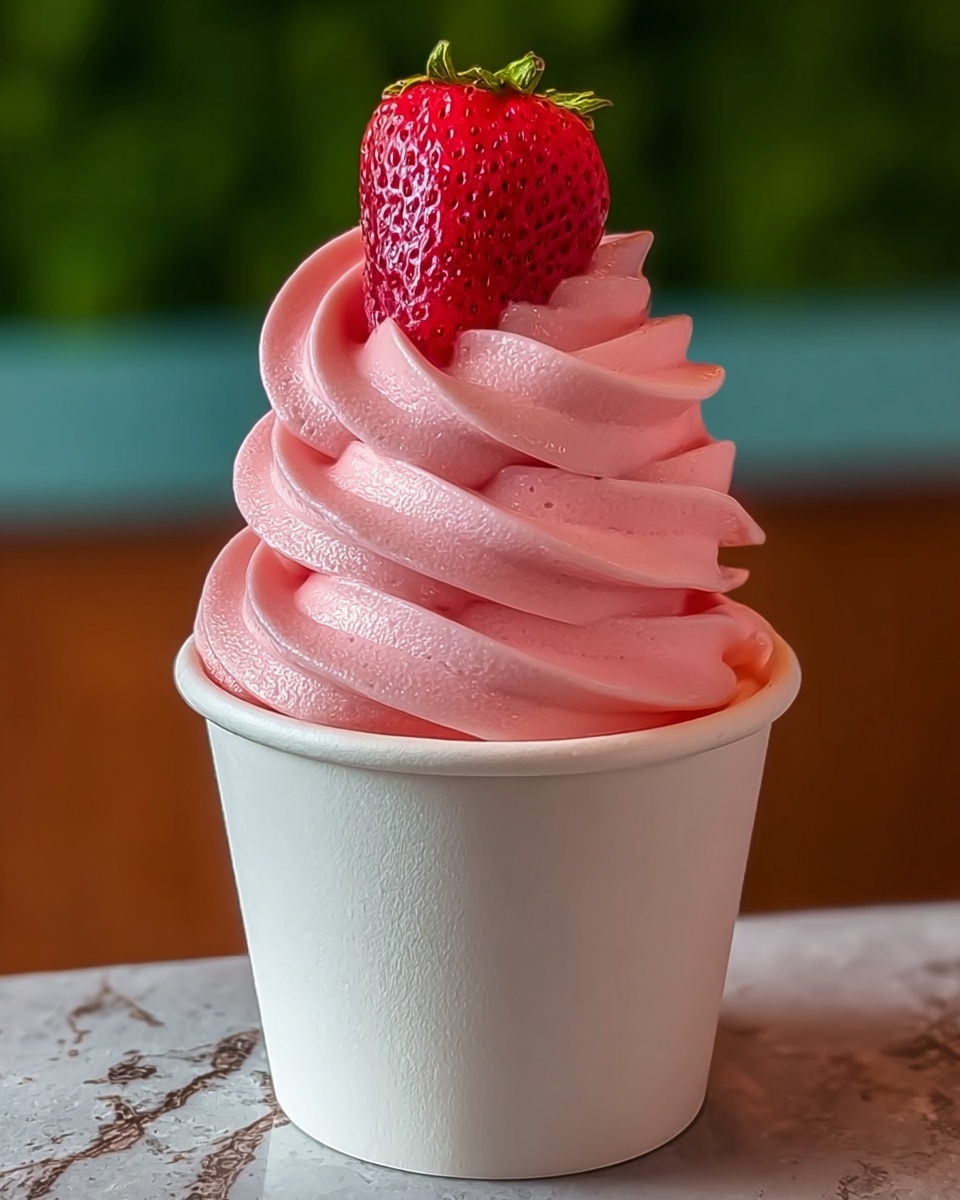 Strawberry Dole Whip: A Refreshing Tropical Treat Recipe - Recipe Image