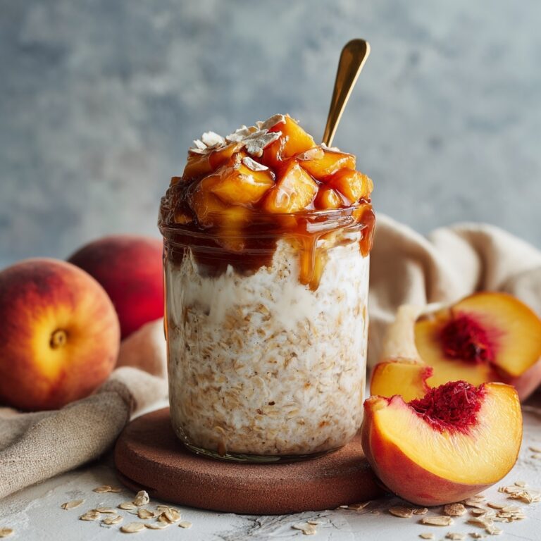 Peaches & Cream Overnight Oats Recipe