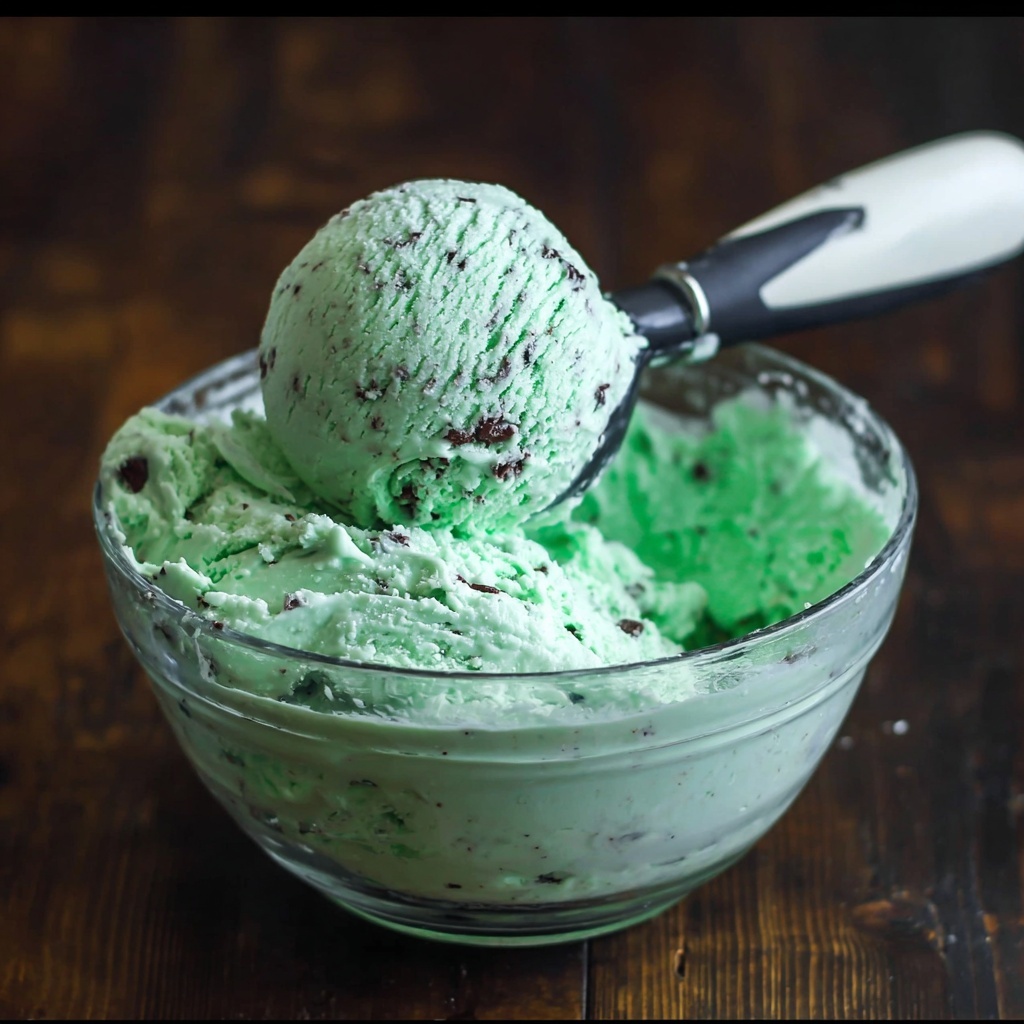 Homemade Mint Chocolate Chip Ice Cream Recipe - Recipe Image