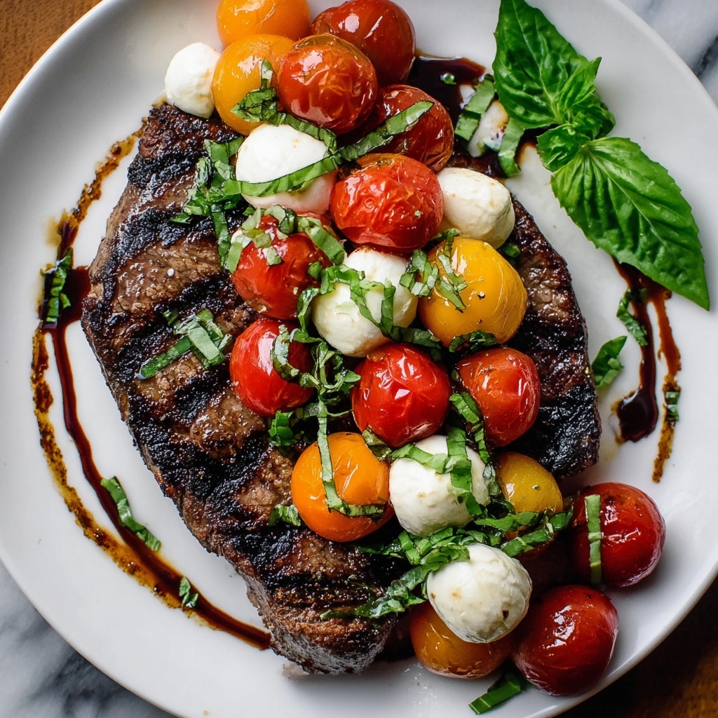 Balsamic Caprese Grilled Steak Recipe - Recipe Image