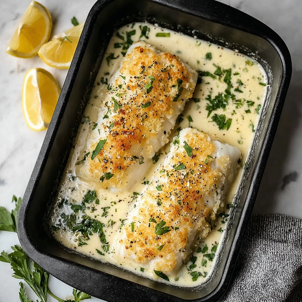 Lemon Parmesan Baked Cod Recipe - Recipe Image