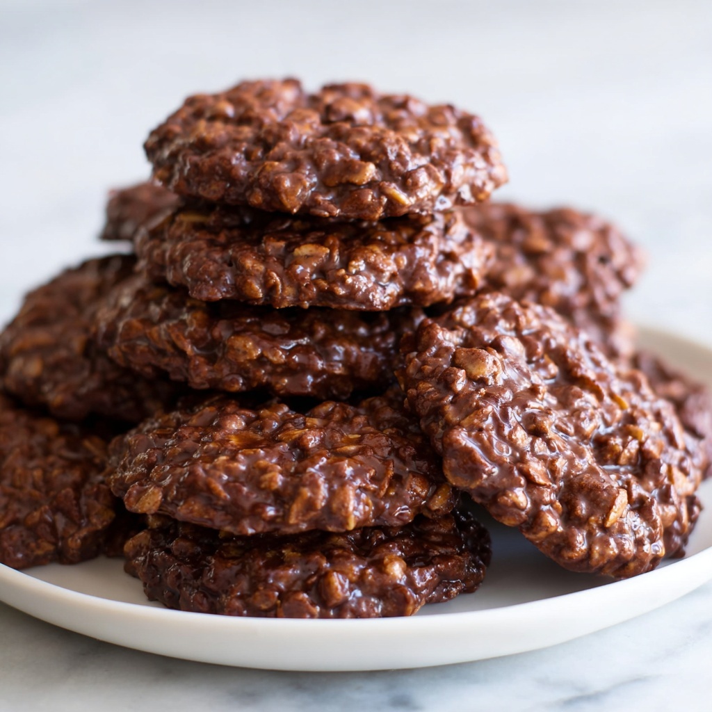 No Bake Chocolate Peanut Butter Cookies Recipe - Recipe Image