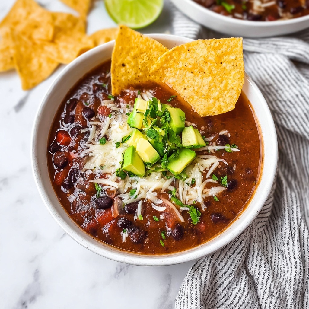 Slow Cooker Black Bean Chili Recipe - Recipe Image