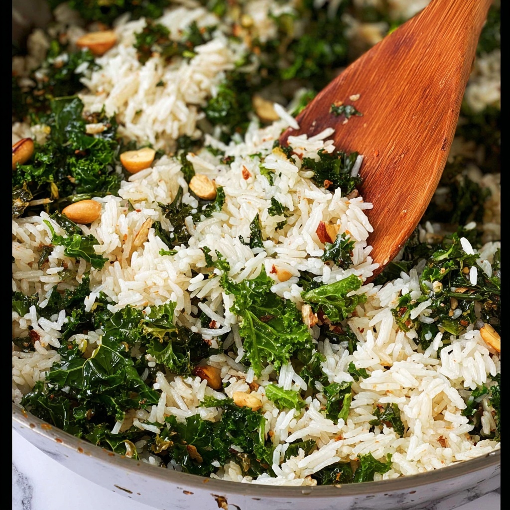 Garlic Butter Rice with Kale Recipe - Recipe Image