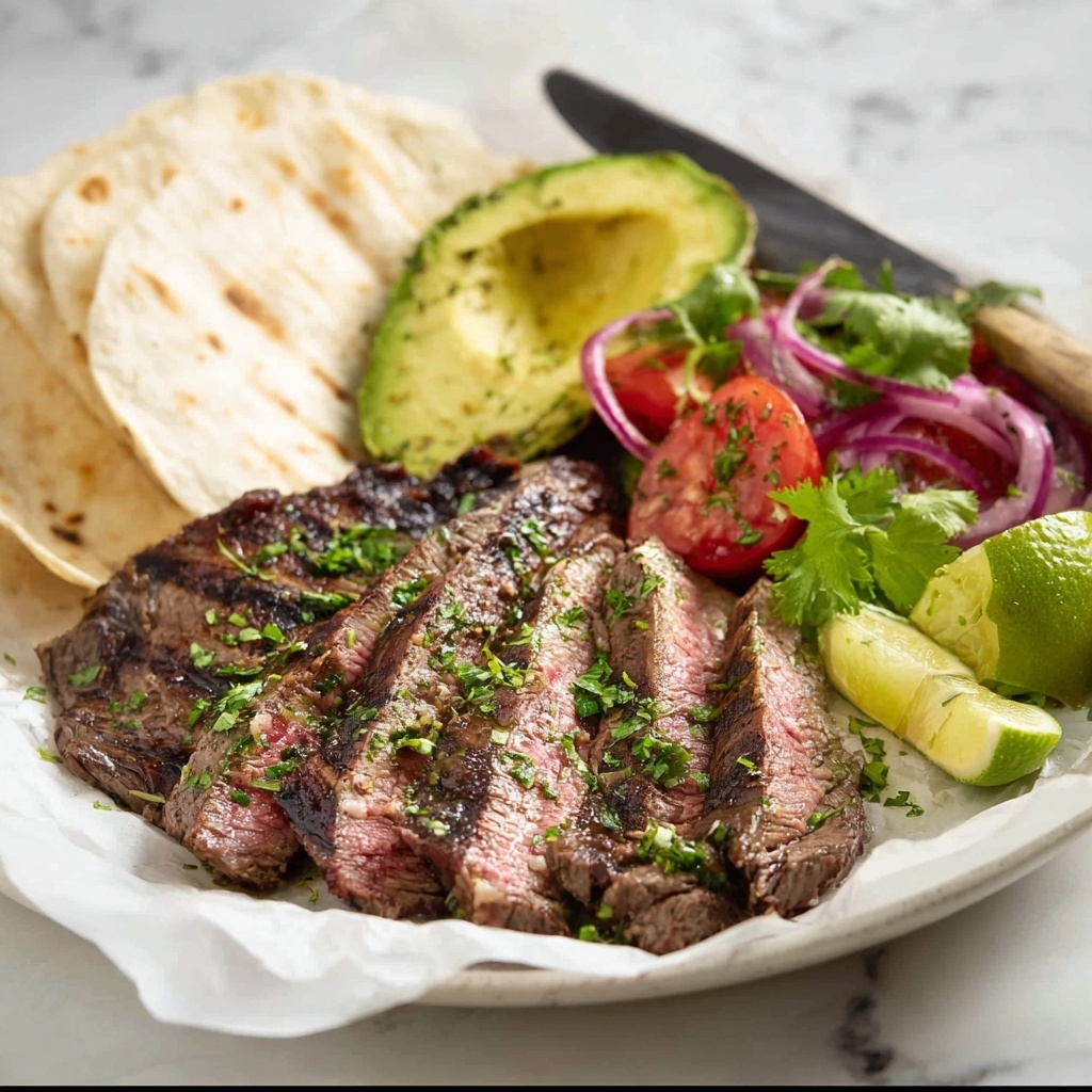 Grilled Carne Asada Tacos with Citrus Cilantro Marinade Recipe - Recipe Image
