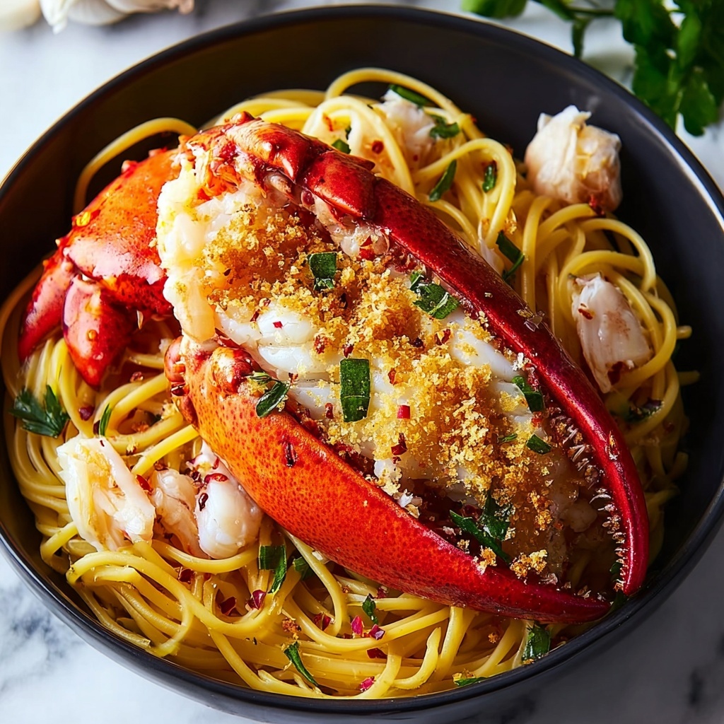 Lobster Spaghetti with Chili Breadcrumbs Recipe - Recipe Image