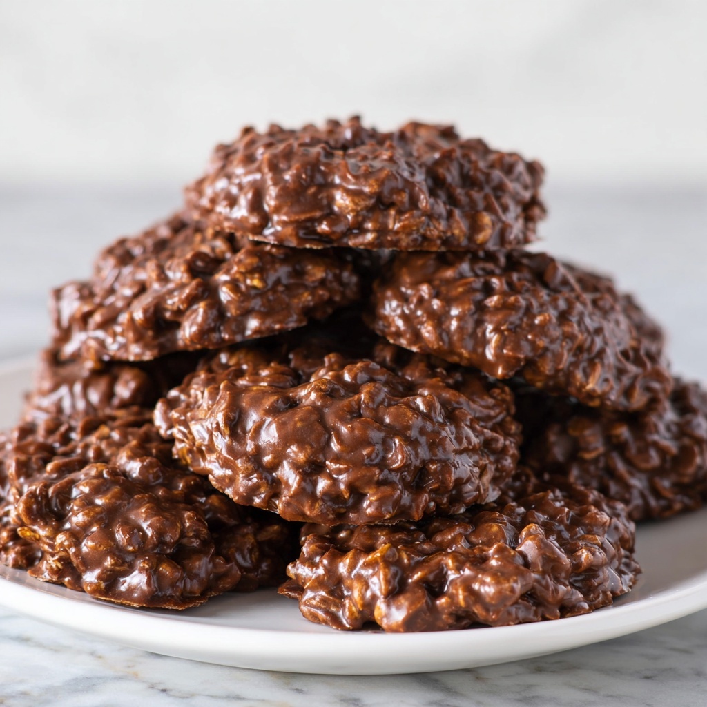 No Bake Chocolate Peanut Butter Cookies Recipe - Recipe Image