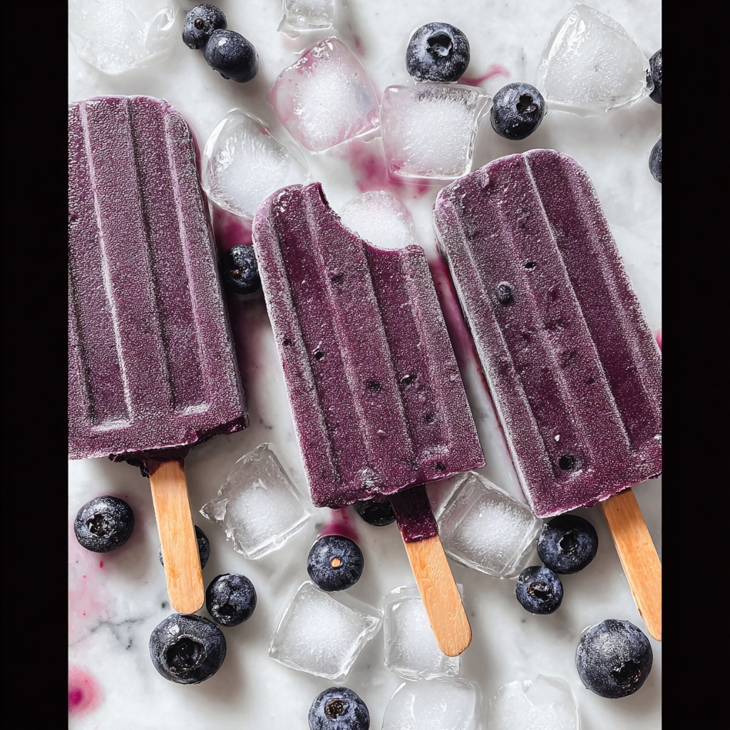 Blueberry Basil Coconut Milk Popsicles Recipe - Recipe Image