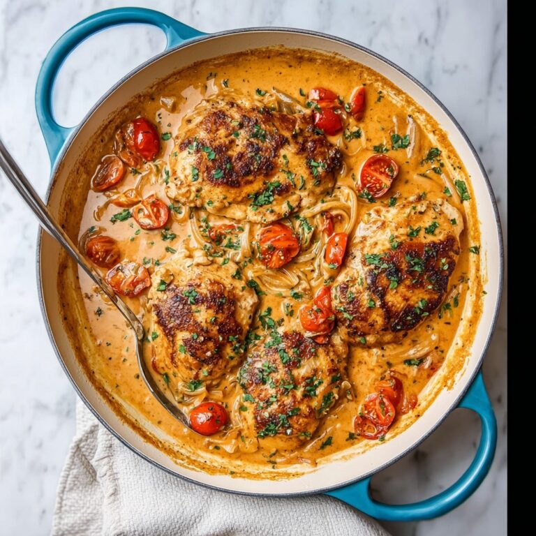 Boursin Chicken with Cherry Tomatoes and Red Onion Recipe