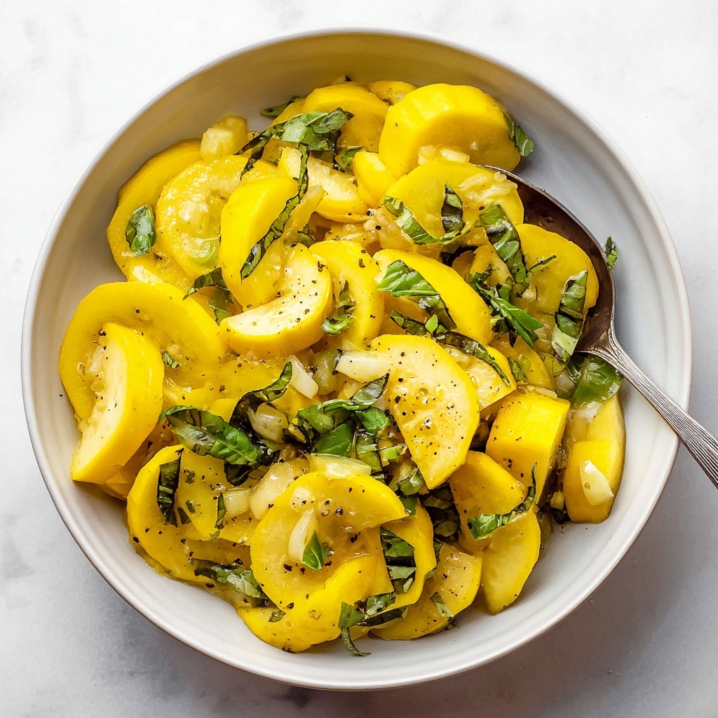 Sautéed Yellow Squash with Garlic, Basil, and Lemon Recipe - Recipe Image