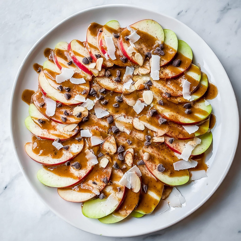 Apple Nachos with Maple, Almond Butter, and Chocolate Chips Recipe - Recipe Image