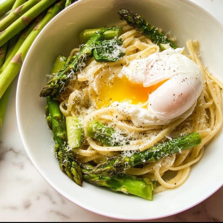 Asparagus and Poached Egg Pasta Recipe