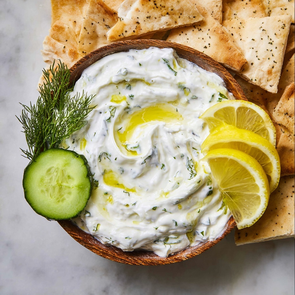 Homemade Tzatziki with Za'atar Pita Recipe - Recipe Image