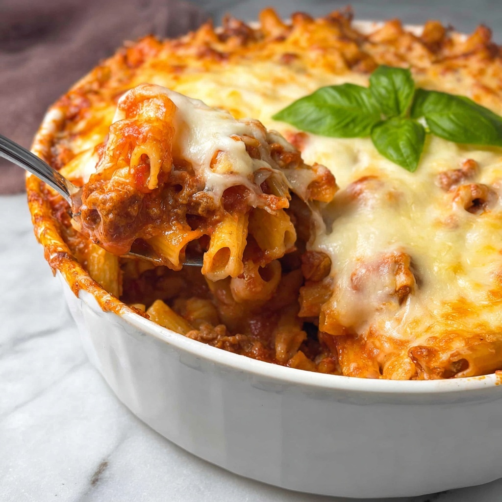 Baked Ziti Without Ricotta Recipe - Recipe Image