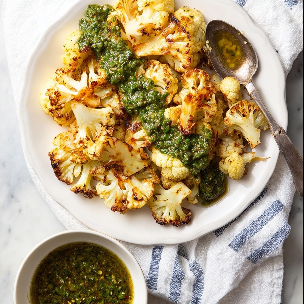 Roasted Cauliflower with Chimichurri Sauce Recipe - Recipe Image
