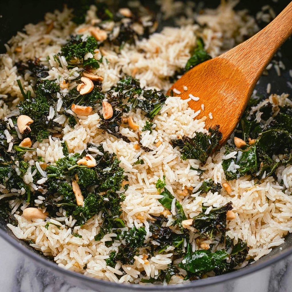 Garlic Butter Rice with Kale Recipe - Recipe Image