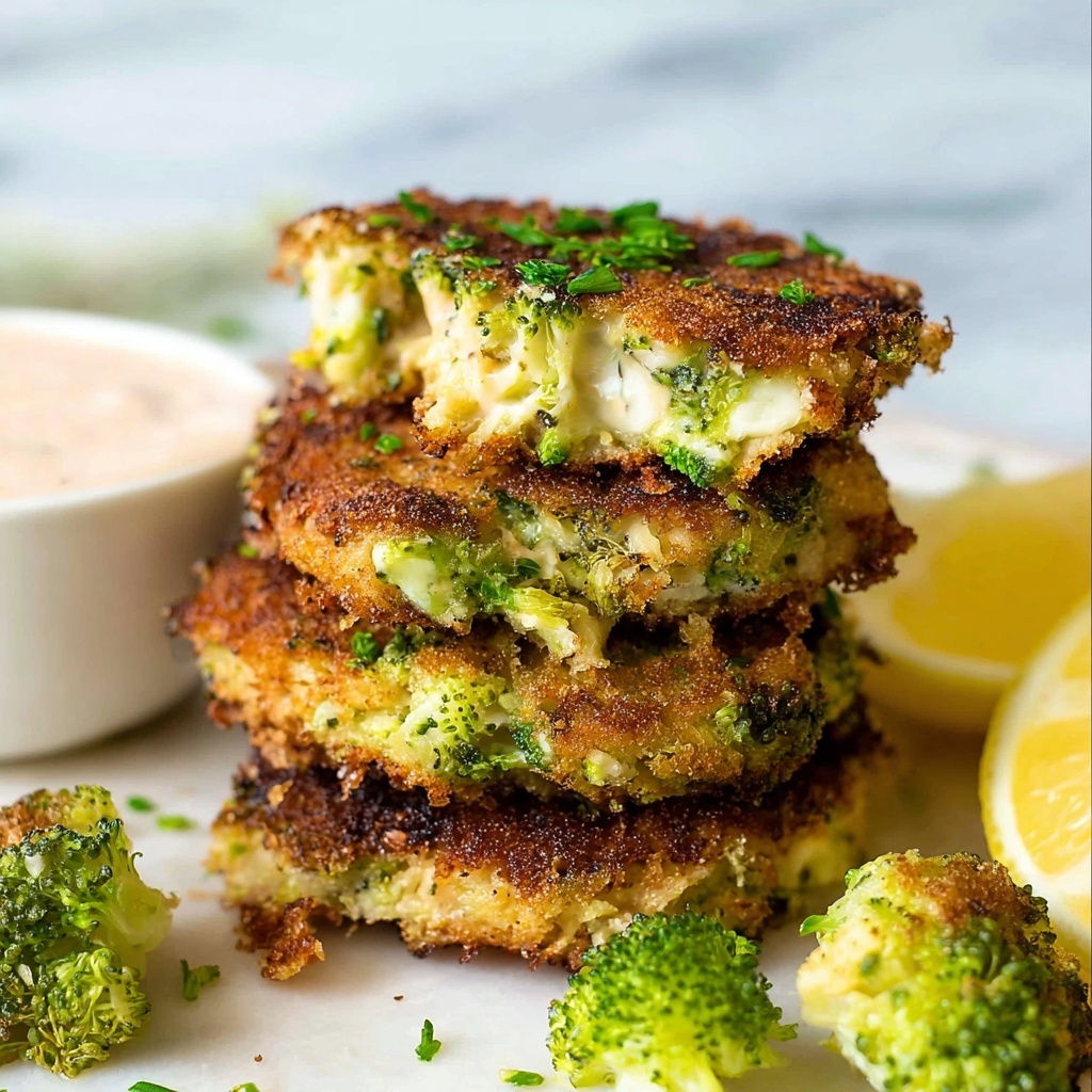 Broccoli Chicken Fritters with Pink Sauce Recipe - Recipe Image