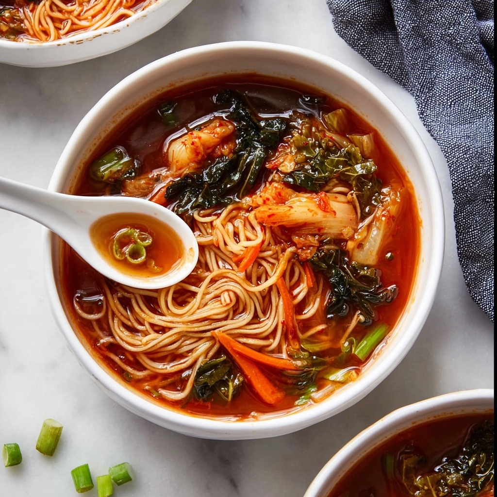 Spicy Korean Noodle Soup (Quick & Healthy) Recipe - Recipe Image
