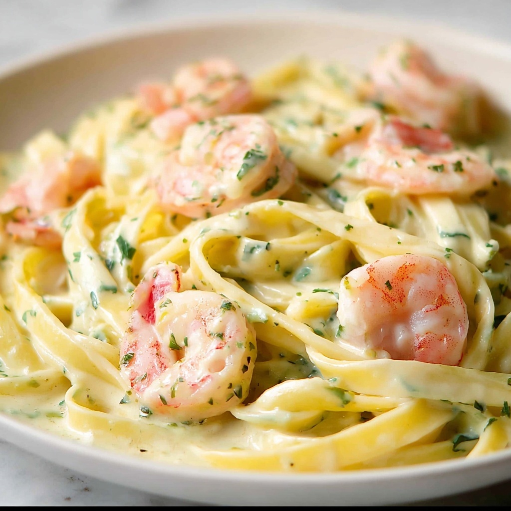 Creamy Garlic Prawn Pasta Recipe - Recipe Image