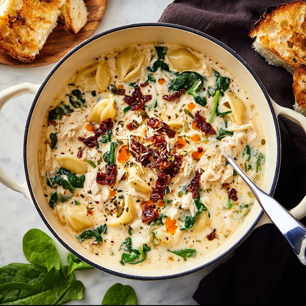 Creamy Tuscan Chicken Soup Recipe - Recipe Image