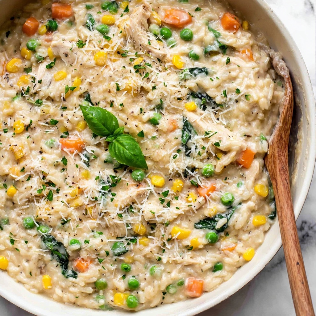 One Pot Chicken, Vegetable & Parmesan Orzo (Risoni) Recipe - Recipe Image