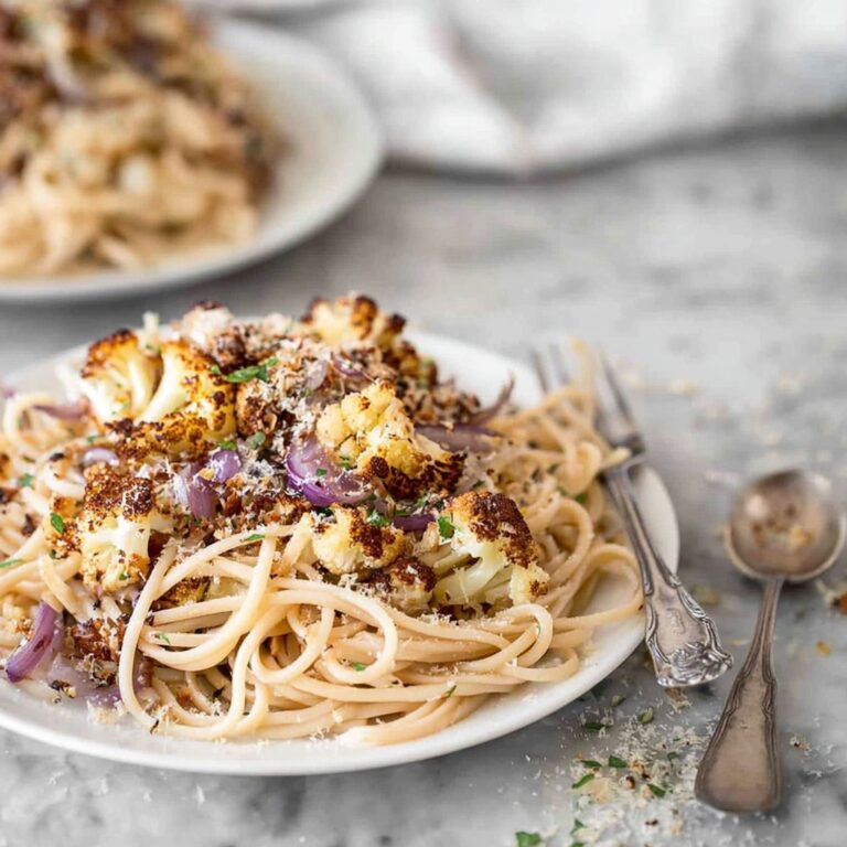 Garlic Butter Cauliflower Pasta with Pangritata Recipe