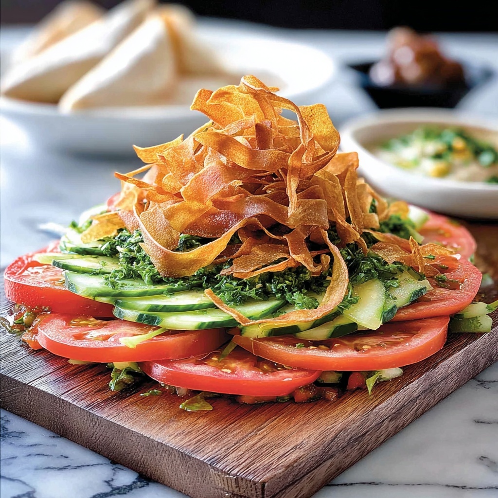 Fattoush With Crunchy Flatbread Ribbons Recipe - Recipe Image